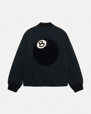 Stussy 8 Ball Prošiven Liner Jacket Jakne Muške Crne Srbija | KYI-4295