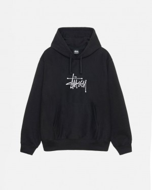 Stussy Basic Applique Hoodie Majica s Kapuljačom Ženske Crne Srbija | GGH-5030