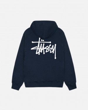 Stussy Basic Stussy Hoodie Majica s Kapuljačom Muške Tamnoplave Srbija | FJF-5825