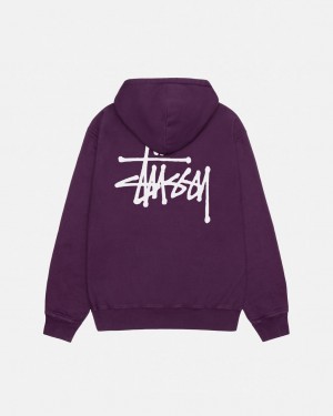 Stussy Basic Stussy Hoodie Pigment Dyed Majica s Kapuljačom Muške Ljubičaste Srbija | ROS-5281