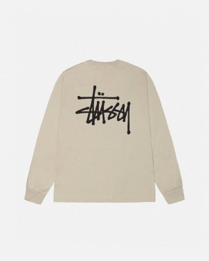 Stussy Basic Stussy Ls Tee Tees Muške Kaki Boja Srbija | WYR-0453