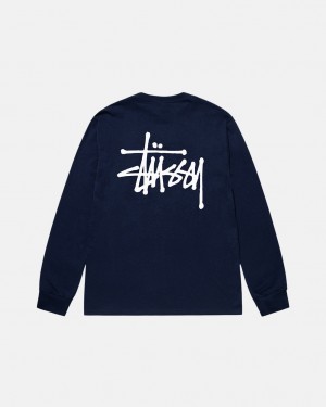 Stussy Basic Stussy Ls Tee Tees Muške Tamnoplave Srbija | HKA-2077