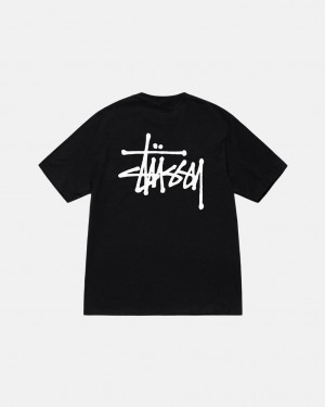 Stussy Basic Stussy Tee Tees Muške Crne Srbija | JZP-0474