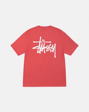 Stussy Basic Stussy Tee Tees Muške Crvene Srbija | ULG-9736