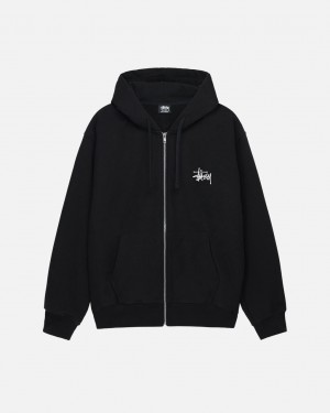 Stussy Basic Stussy Zip Hoodie Majica s Kapuljačom Muške Crne Srbija | YBV-4549