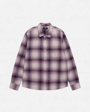 Stussy Bay Plaid Shirt Košulje Muške Bordo Srbija | FZQ-8530