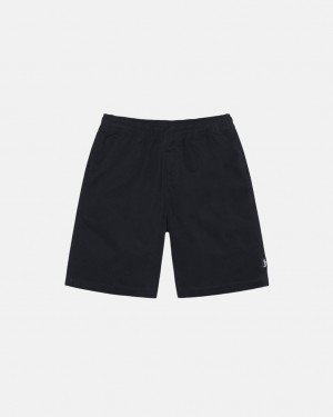 Stussy Brushed Beach Short Kratke Hlače Muške Crne Srbija | PJD-6762