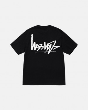 Stussy Flipped Tee Tees Ženske Crne Srbija | STW-9417