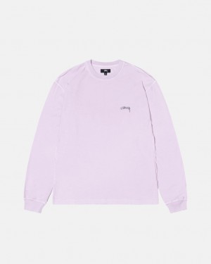 Stussy Lazy Ls Tee Tees Muške Ljubičaste Srbija | KRO-0701