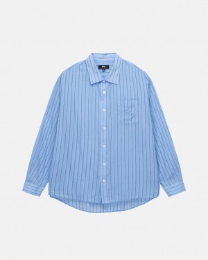 Stussy Light Weight Classic Shirt Košulje Muške Plave Srbija | ZBM-7983