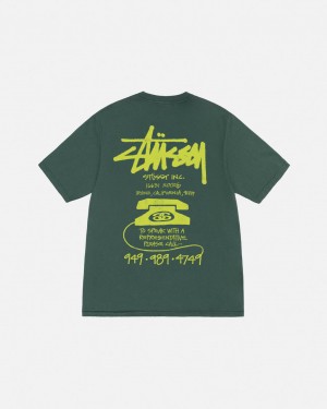 Stussy Old Phone Tee Pigment Dyed Tees Muške Zelene Srbija | SXI-4949