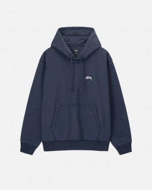 Stussy Overdyed Stock Logo Hoodie Majica s Kapuljačom Muške Tamnoplave Srbija | MFO-0578