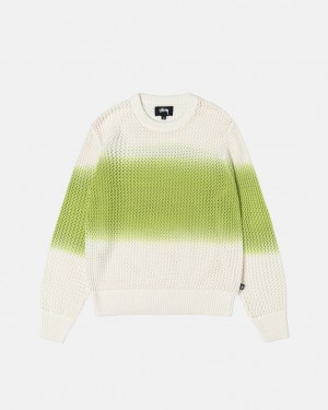 Stussy Pigment Dyed Loose Gauge Knit Sweater Džemperi Ženske Tamno Zelene Srbija | ZTQ-6796