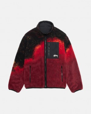 Stussy Sherpa Reversible Jacket Jakne Ženske Crne Crvene Srbija | CXZ-0551