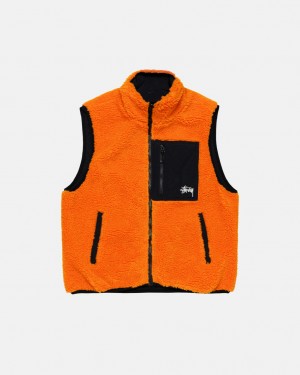 Stussy Sherpa Reversible Vest Prsluk Muške Žute Srbija | MXK-3379