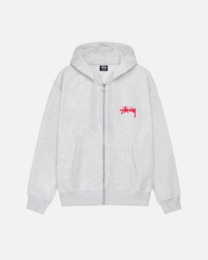 Stussy Skate Tough Zip Hoodie Majica s Kapuljačom Ženske Sive Srbija | LPJ-2534