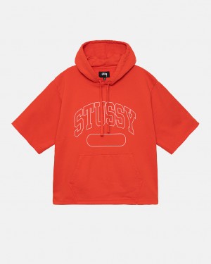 Stussy Ss Boxy Cropped Hoodie Majica s Kapuljačom Ženske Tamno Narančaste Srbija | WYY-2113