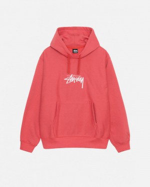 Stussy Stock Logo Applique Hood Dukserice Ženske Crvene Srbija | AHD-3879