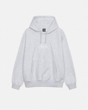 Stussy Stock Logo Applique Hoodie Majica s Kapuljačom Ženske Sive Srbija | DTP-4273