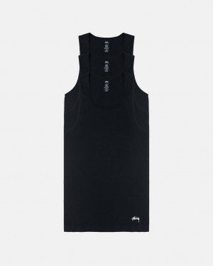 Stussy Stussy Tank Undershirt Košulje Muške Crne Srbija | PTV-6434