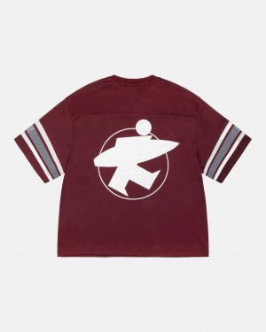 Stussy Surfman Mesh Football Jersey Topi Muške Bordo Srbija | DAS-9285