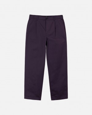 Stussy Twill Volume Plisirana Trouser Hlače Muške Ljubičaste Srbija | HDZ-8920