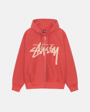 Stussy Venus Zip Hood Dukserice Ženske Crvene Srbija | QKM-8123