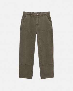 Stussy Work Pant Canvas Hlače Muške Maslinasto Zelene Srbija | OGZ-9096