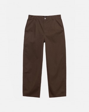 Stussy Workgear Trouser Twill Hlače Muške Smeđe Srbija | SJP-4823