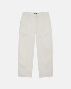 Stussy Workgear Trouser Twill Hlače Muške Bijele Srbija | ZQG-6799