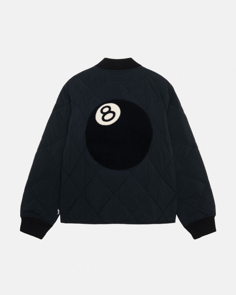 Stussy 8 Ball Prošiven Liner Jacket Jakne Ženske Crne Srbija | FBL-6189