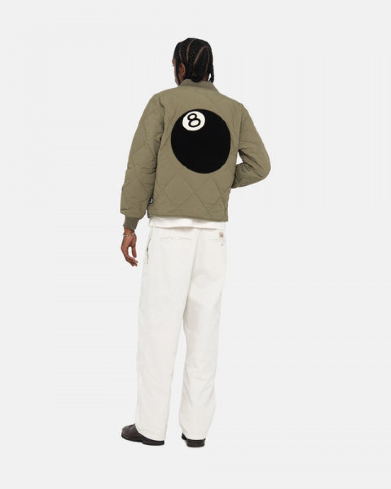 Stussy 8 Ball Prošiven Liner Jacket Jakne Ženske Maslinasto Zelene Srbija | GWS-5892