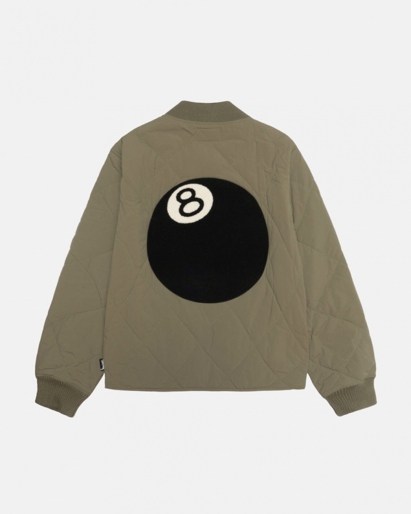 Stussy 8 Ball Prošiven Liner Jacket Jakne Ženske Maslinasto Zelene Srbija | GWS-5892