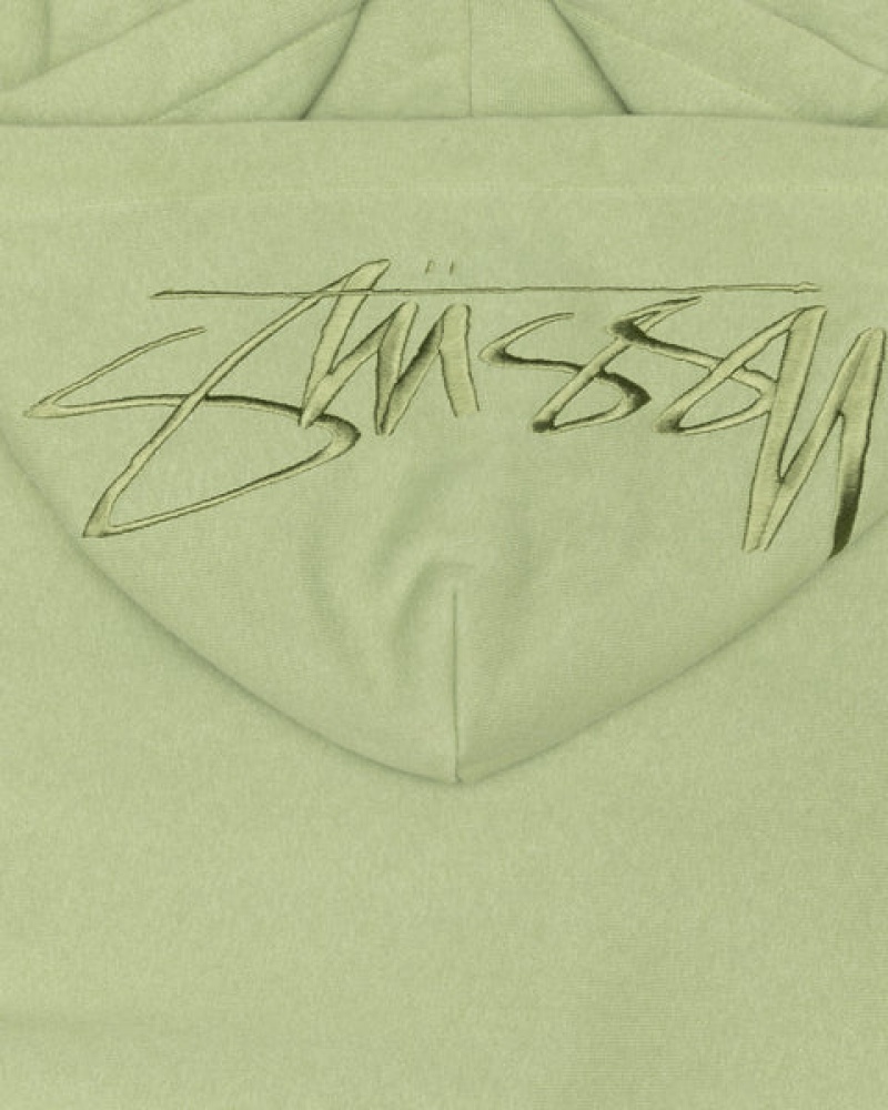 Stussy Back Hood Applique Hood Dukserice Ženske Zelene Srbija | OQB-1924