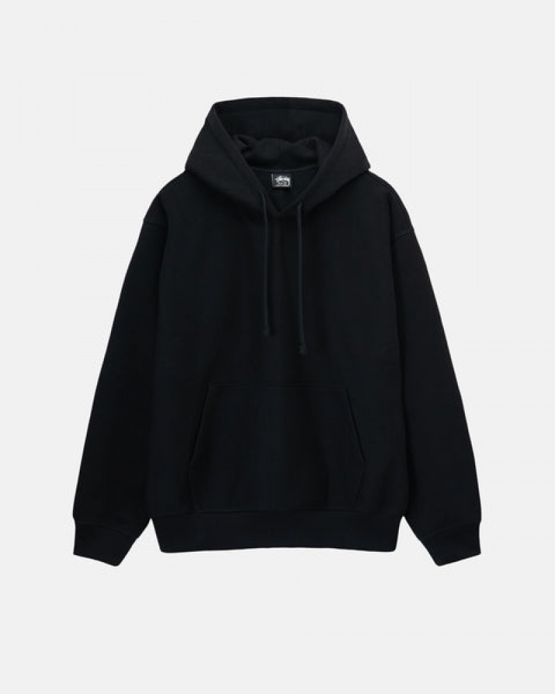 Stussy Back Hood Applique Hoodie Majica s Kapuljačom Ženske Crne Srbija | EQC-8941