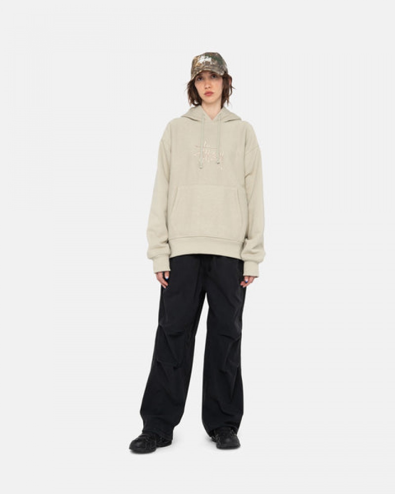 Stussy Basic Applique Hood Dukserice Ženske Kaki Boja Srbija | RSP-0874