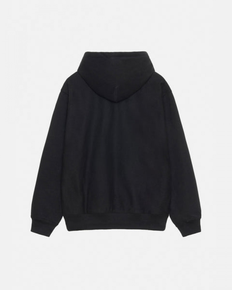 Stussy Basic Applique Hoodie Majica s Kapuljačom Ženske Crne Srbija | GGH-5030