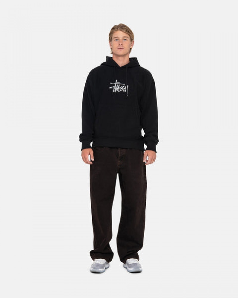 Stussy Basic Applique Hoodie Majica s Kapuljačom Ženske Crne Srbija | GGH-5030