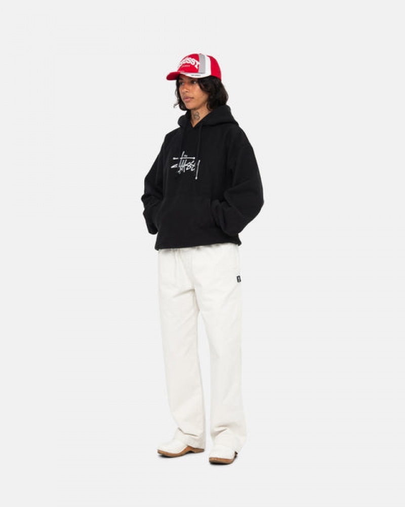 Stussy Basic Applique Hoodie Majica s Kapuljačom Ženske Crne Srbija | GGH-5030