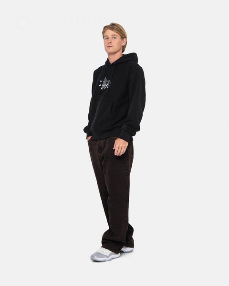 Stussy Basic Applique Hoodie Majica s Kapuljačom Muške Crne Srbija | XMT-4122