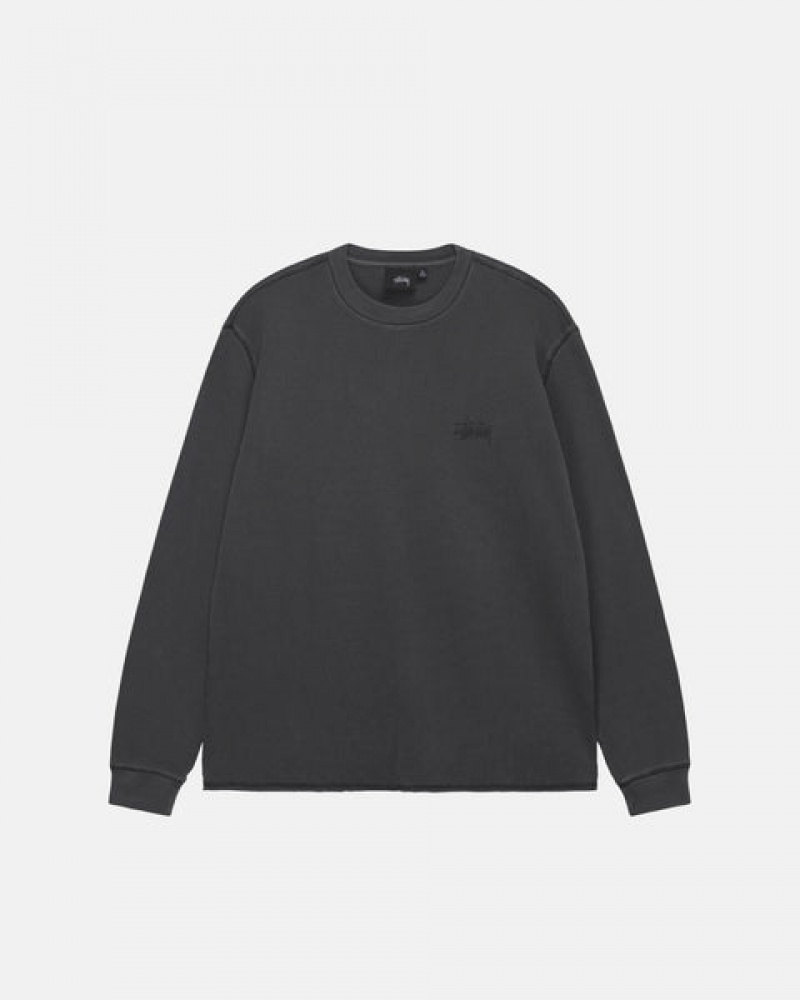 Stussy Basic Stock Ls Thermal Topi Muške Crne Srbija | NJM-0619