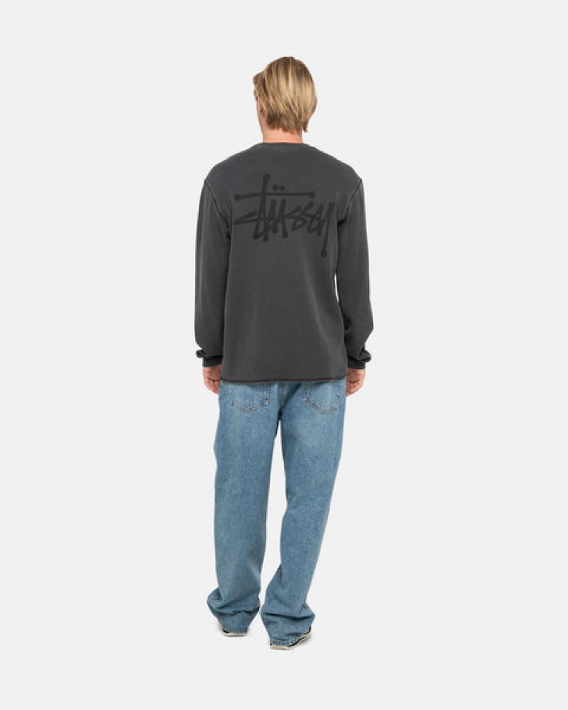 Stussy Basic Stock Ls Thermal Topi Muške Crne Srbija | NJM-0619