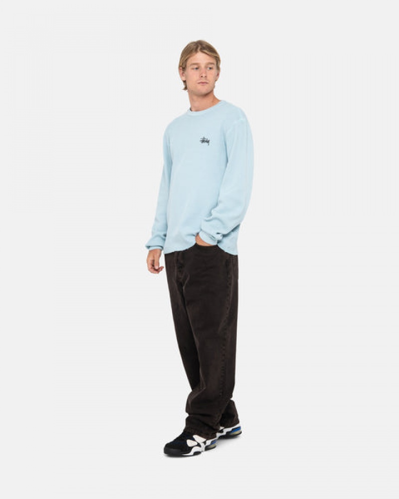 Stussy Basic Stock Ls Thermal Topi Muške Svijetlo Plave Srbija | DUW-3876