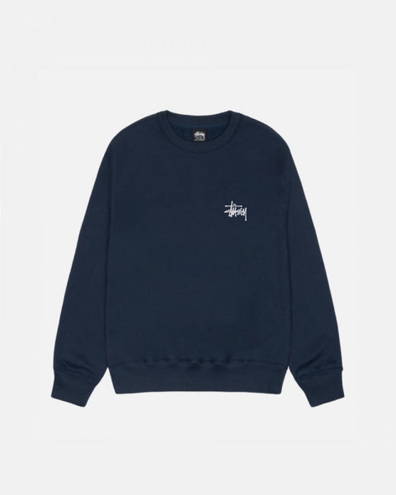 Stussy Basic Stussy Crew Dukserice Ženske Tamnoplave Srbija | PSZ-3521