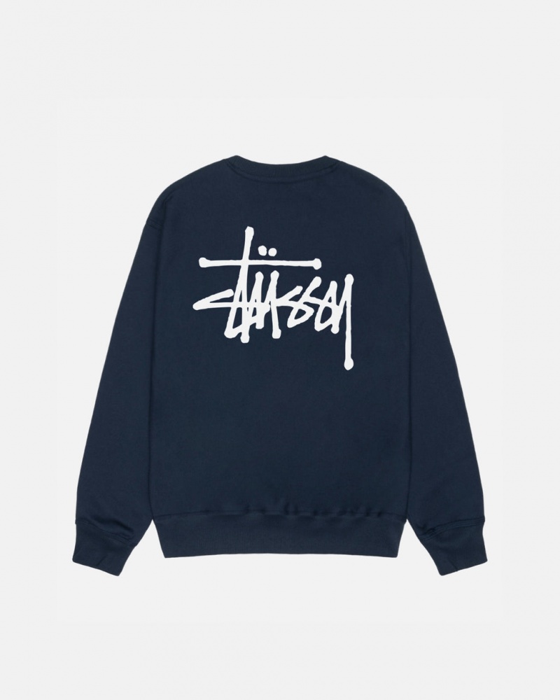 Stussy Basic Stussy Crew Dukserice Ženske Tamnoplave Srbija | PSZ-3521