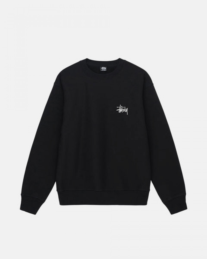 Stussy Basic Stussy Crew Dukserice Ženske Crne Srbija | KOY-1095