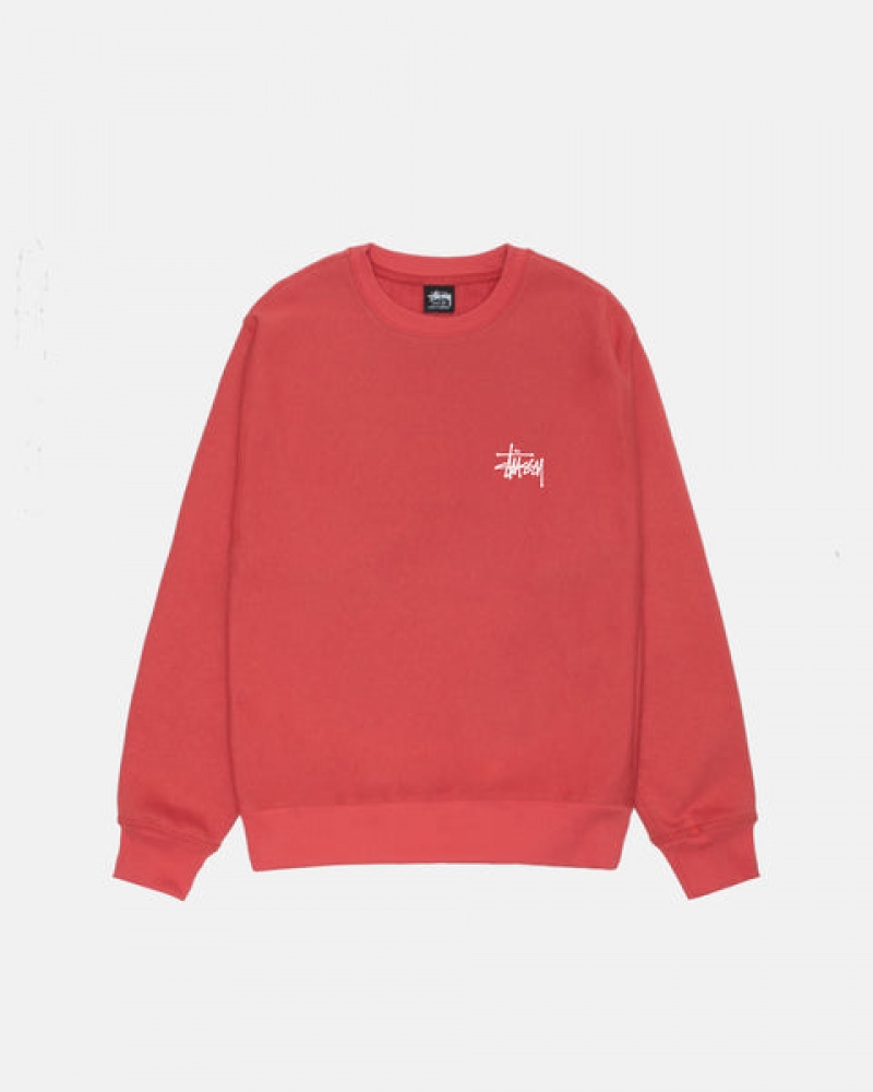 Stussy Basic Stussy Crew Dukserice Ženske Crvene Srbija | AFL-1696