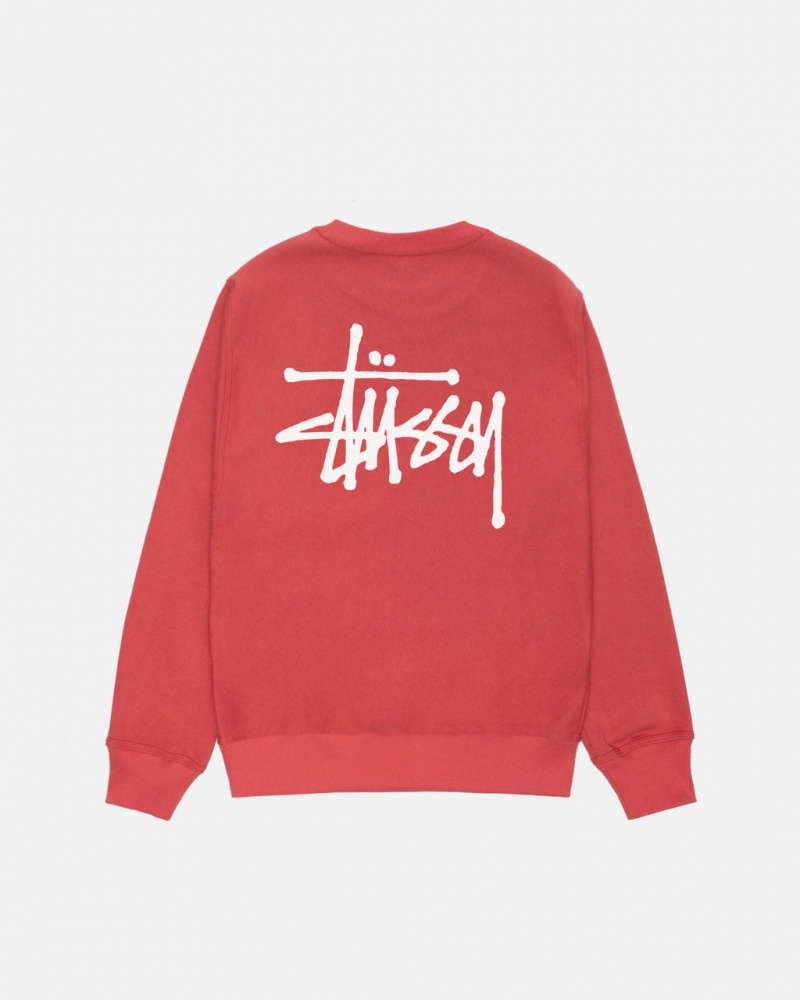 Stussy Basic Stussy Crew Dukserice Ženske Crvene Srbija | AFL-1696