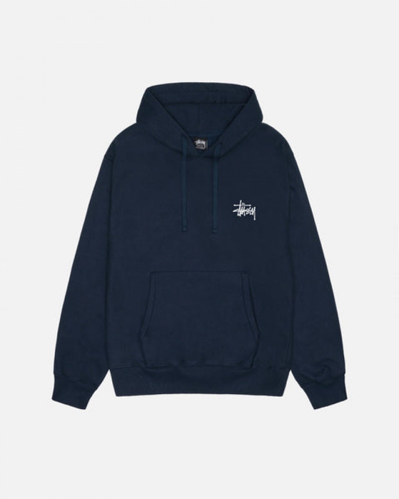 Stussy Basic Stussy Hoodie Majica s Kapuljačom Muške Tamnoplave Srbija | FJF-5825