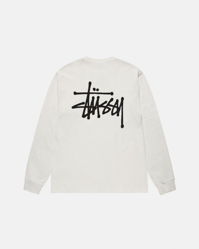 Stussy Basic Stussy LS Tee Pigment Dyed Tees Muške Bež Srbija | WBD-5015